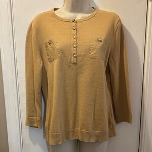 Ralph Lauren XL camel cotton pullover Sweater 26-010-1